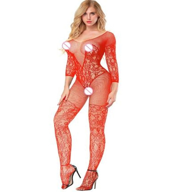 Rushed New Effect Womens Sexy open crotch Transparent Leggings Bodystocking Charming Hose Bodysuit Leggings Meia Lingerie