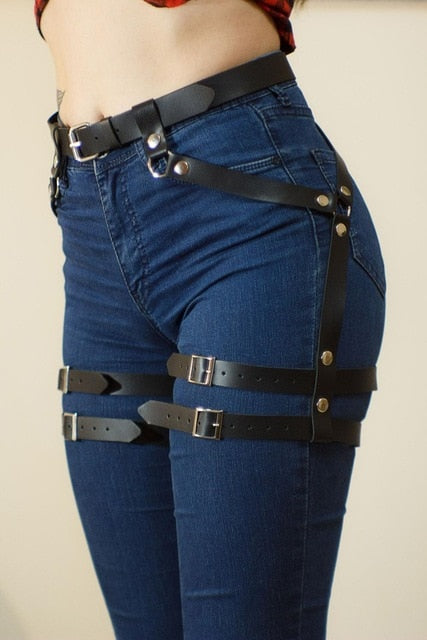 Erotic Leather Garters Belts