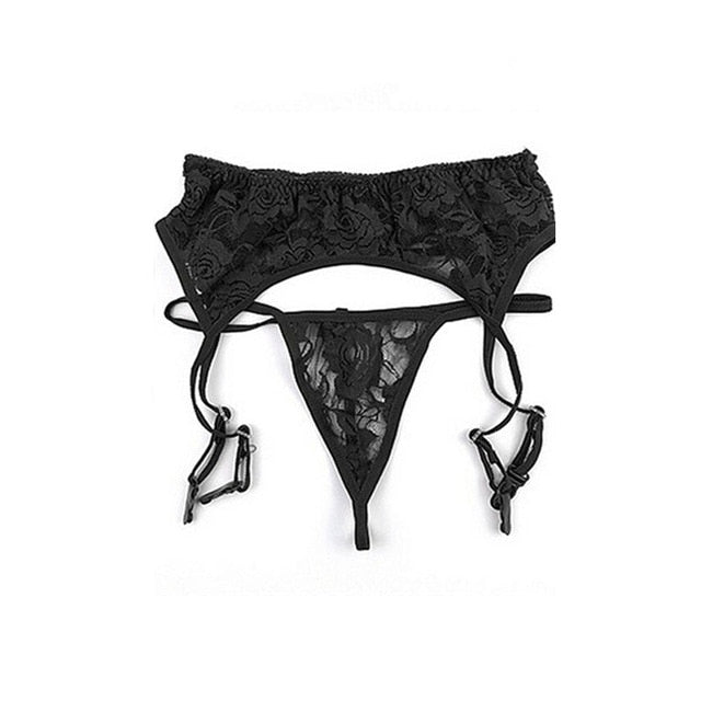 Sexy Stocking Set Women Sheer Lace Tighs High Stockings Lingerie Garter Pantyhose Garter Belt Stockings (Not Include Stockings)