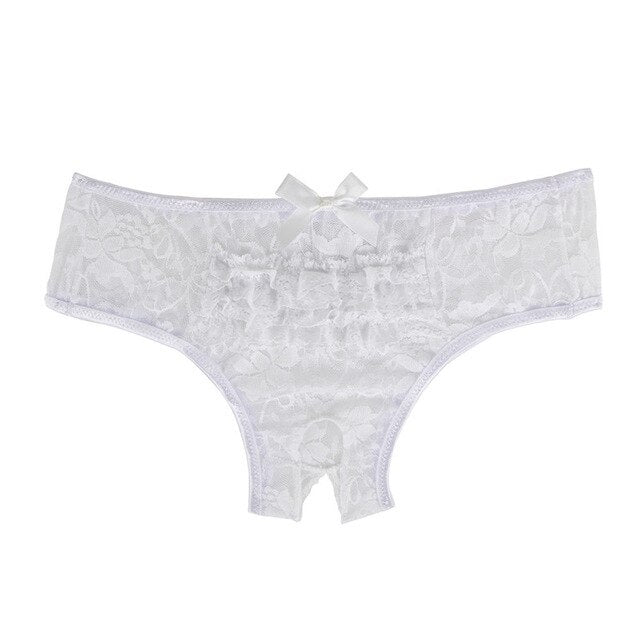 Comeondear 5XL Lace Panties Open Crotch Transparent String Sexy Lingerie Plus Size Women Erotic Underwear 3XL 4XL Black PB5178
