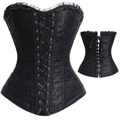 Miss Moly Women Gothic Steampunk Corset Dress Overbust Bustier Top Waist Cincher Shaper Corsets and bustiers Lingerie corselet