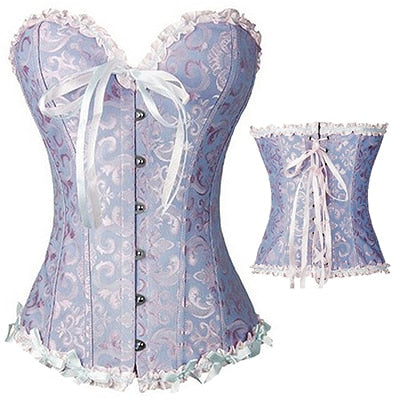 Miss Moly Women Gothic Steampunk Corset Dress Overbust Bustier Top Waist Cincher Shaper Corsets and bustiers Lingerie corselet