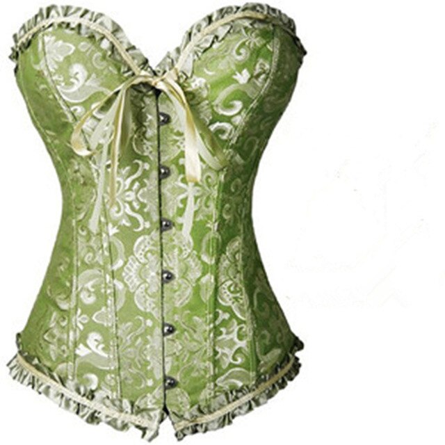 New Sexy Gothic Satin Lingerie Lace Corset Top + G-string + Skirt Bustier Mini Tutu Wedding Dress Costume Black Corset S-6XL