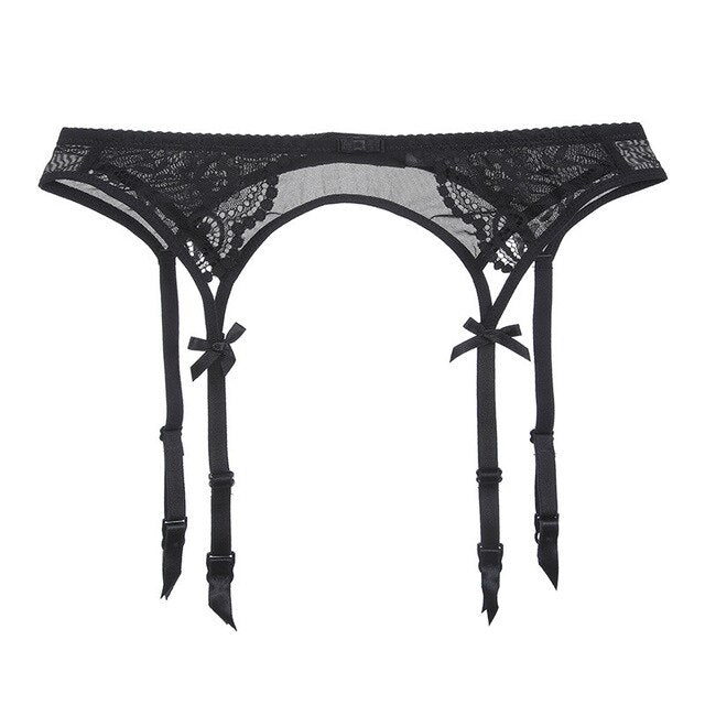 Sexy Women Lace Black White Red Brand Garter Temptation Ultra-thin Female Silk Stockings Suspender Belt Wedding Garters Belts