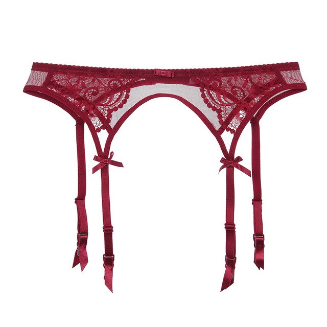 Sexy Women Lace Black White Red Brand Garter Temptation Ultra-thin Female Silk Stockings Suspender Belt Wedding Garters Belts