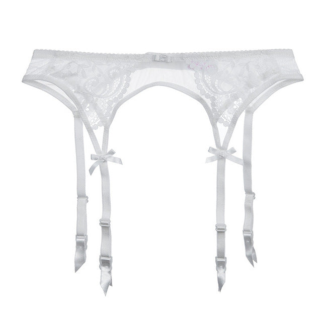 Sexy Women Lace Black White Red Brand Garter Temptation Ultra-thin Female Silk Stockings Suspender Belt Wedding Garters Belts