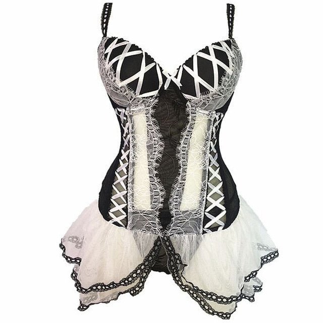 CINOON Sexy Bustier and Corset Women High Elastic Corset Female Solid Bustier Overbust Push Up Corset